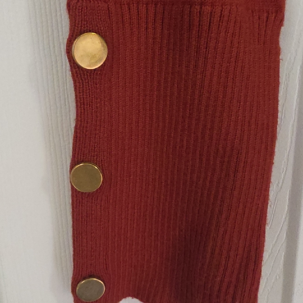 Grace Elements Rust Red Button-Front Cardigan - Picture 3 of 4